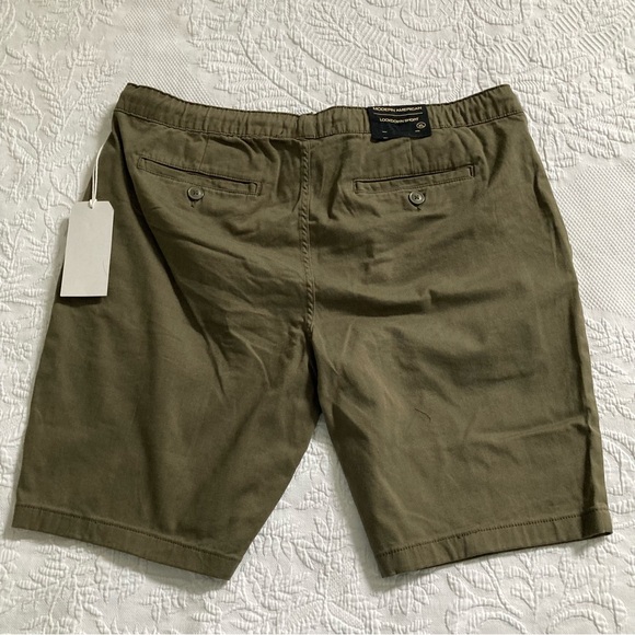 NWT Modern American Men’s lockdown short drawstring elastic waist army green - Picture 7 of 10